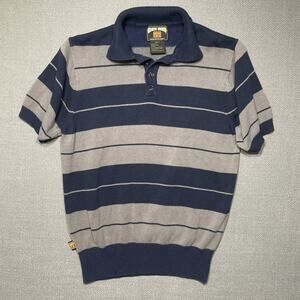 Charlie Browns FB County Short Sleeve Polo Sweater The Real OG Blue Stripe S